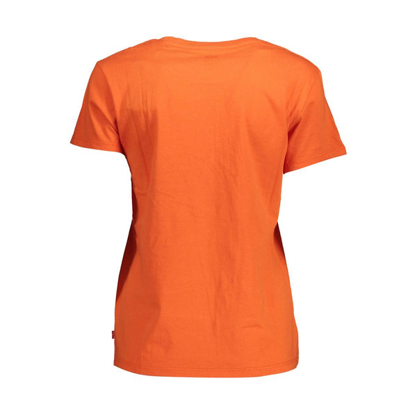 Orange Cotton Women T-Shirt Levi's