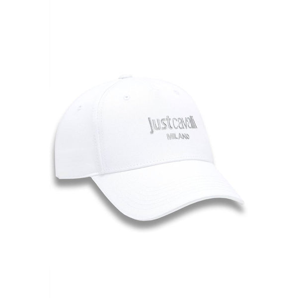 White Cotton Men Cap Just Cavalli