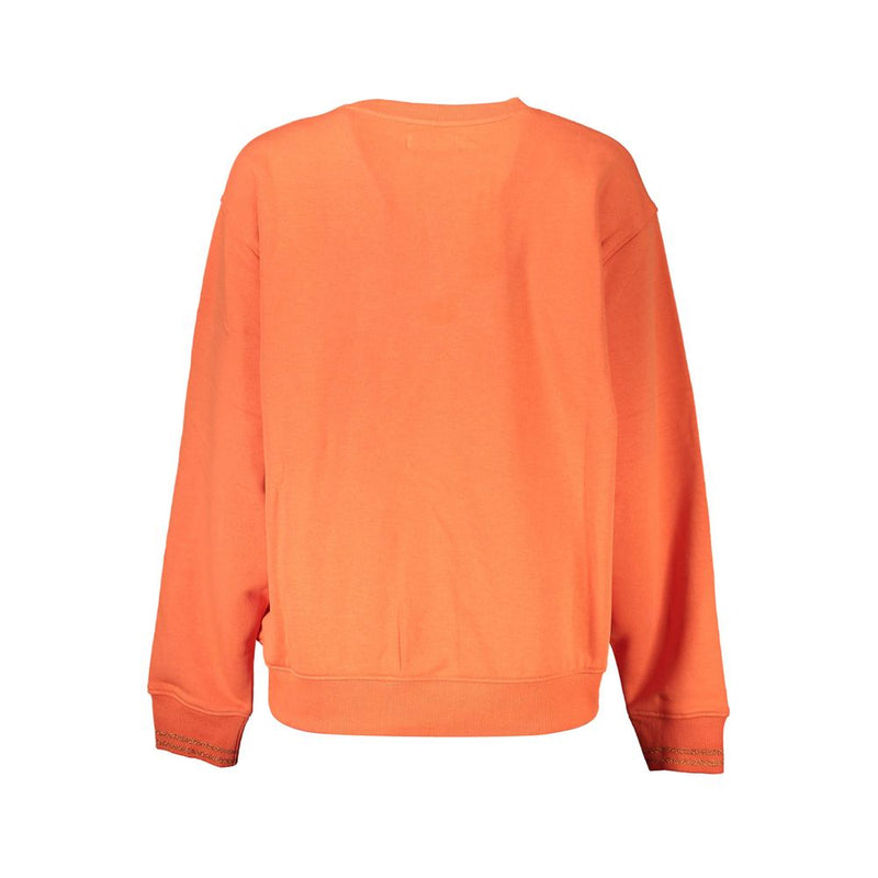 Orange Cotton Women Sweater Desigual