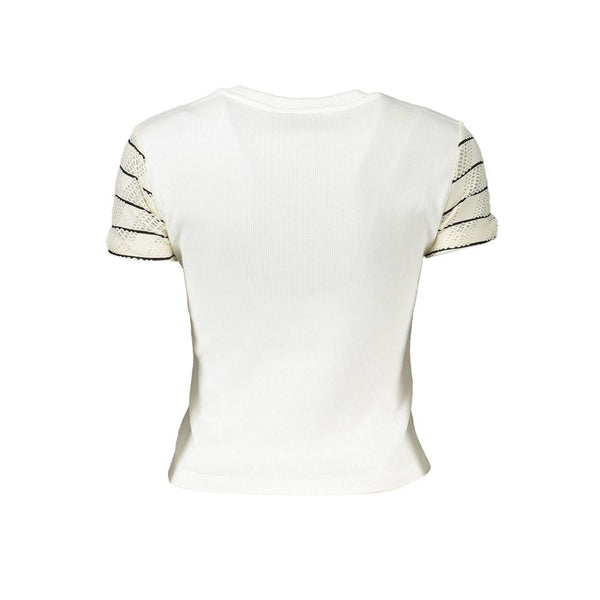 White Cotton Women Top Desigual