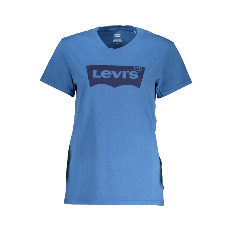 Blue Cotton Women T-Shirt Levi's