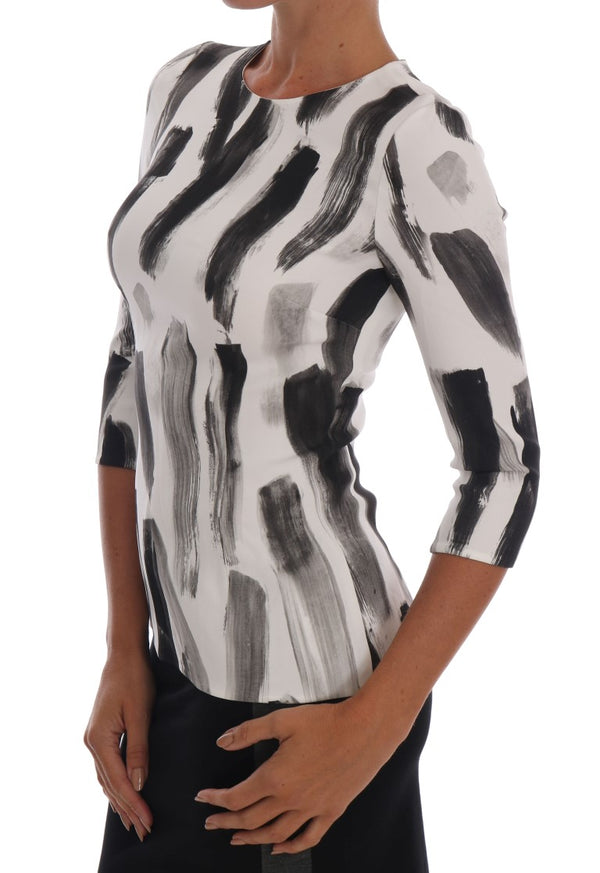 Elegant Striped Stretch Blouse Dolce & Gabbana