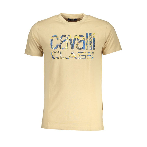 Beige Cotton T-Shirt Cavalli Class