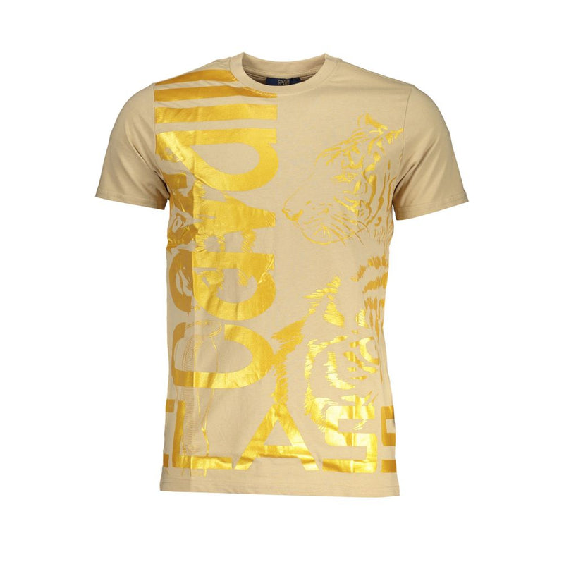 Beige Cotton T-Shirt Cavalli Class