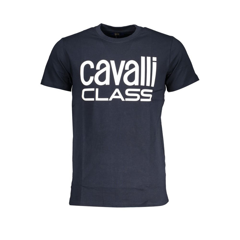 Blue Cotton T-Shirt Cavalli Class