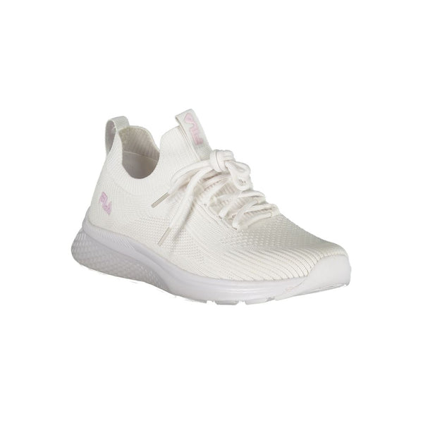 Elegant White Run-It Sneakers with Rose Detailing Fila