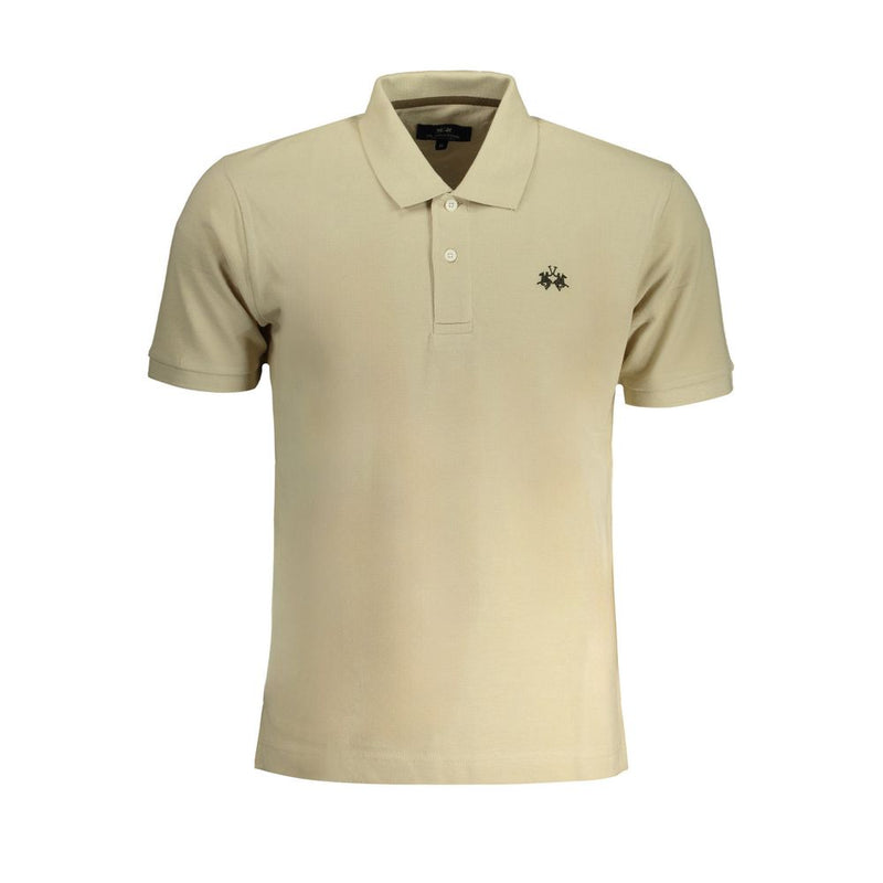 Beige Cotton Polo Shirt La Martina