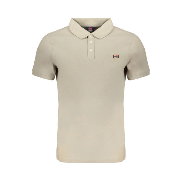 Beige Cotton Polo Shirt Norway 1963