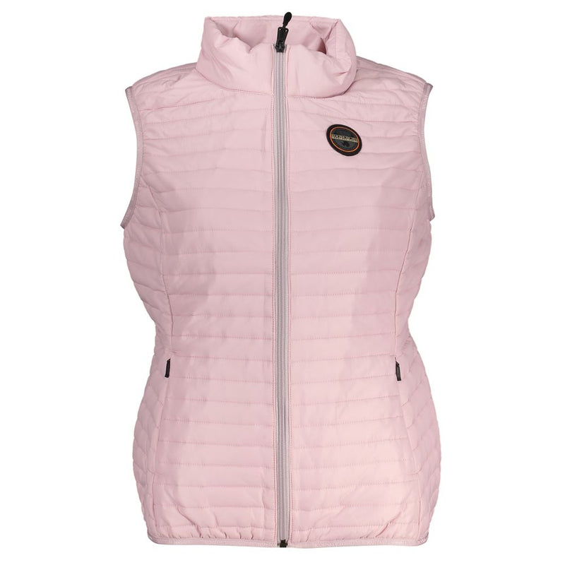 Sleeveless Pink Contrast Detail Jacket Napapijri