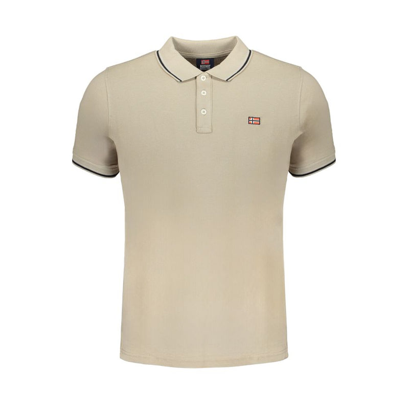 Beige Cotton Polo Shirt Norway 1963