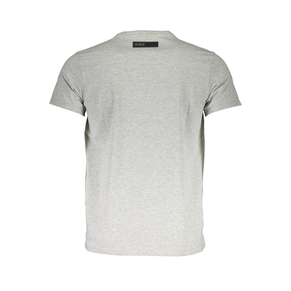 Gray Cotton Men T-Shirt Plein Sport