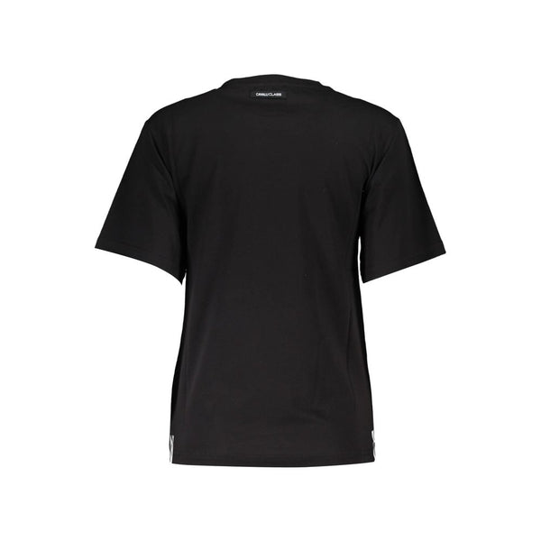 Black Cotton Women T-Shirt Cavalli Class