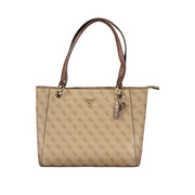 Beige Polyethylene Handbag Guess Jeans