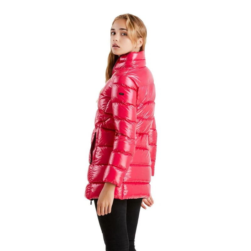 Fuchsia Shimmer Long Down Jacket Refrigiwear