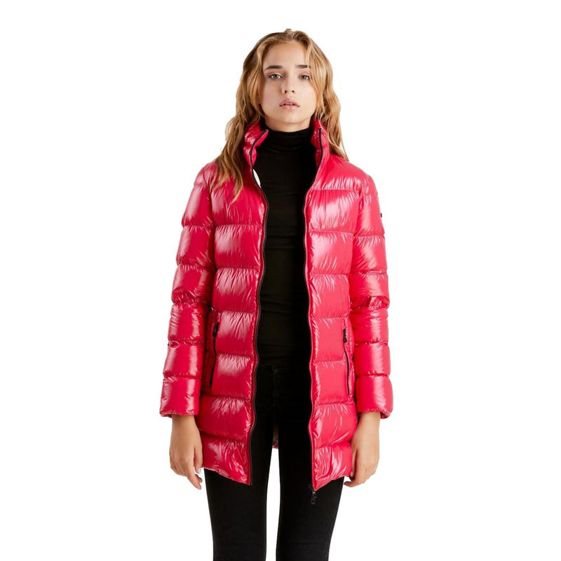 Fuchsia Shimmer Long Down Jacket Refrigiwear