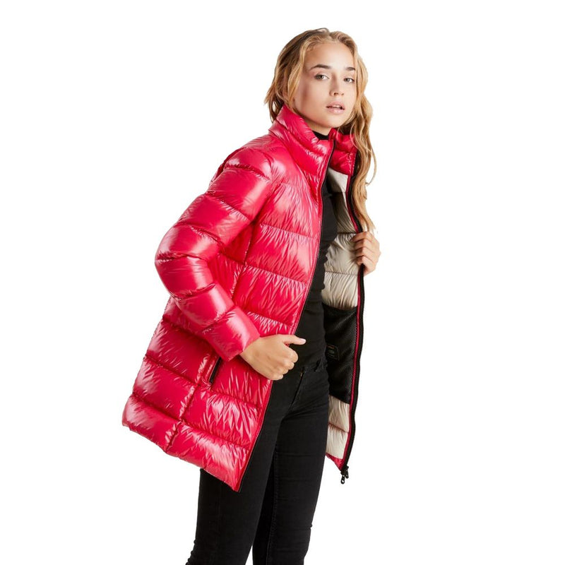 Fuchsia Shimmer Long Down Jacket Refrigiwear