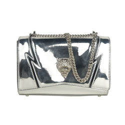 Elegant Gray Chain-Strapped Shoulder Bag Plein Sport