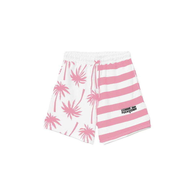 Chic Pink Striped Drawstring Shorts Comme Des Fuckdown