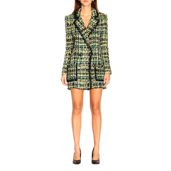 Elegant Forest Green Buttoned Jacket Elisabetta Franchi