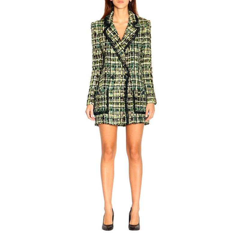 Elegant Forest Green Buttoned Jacket Elisabetta Franchi