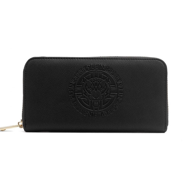 Black Polyester Women Wallet Plein Sport