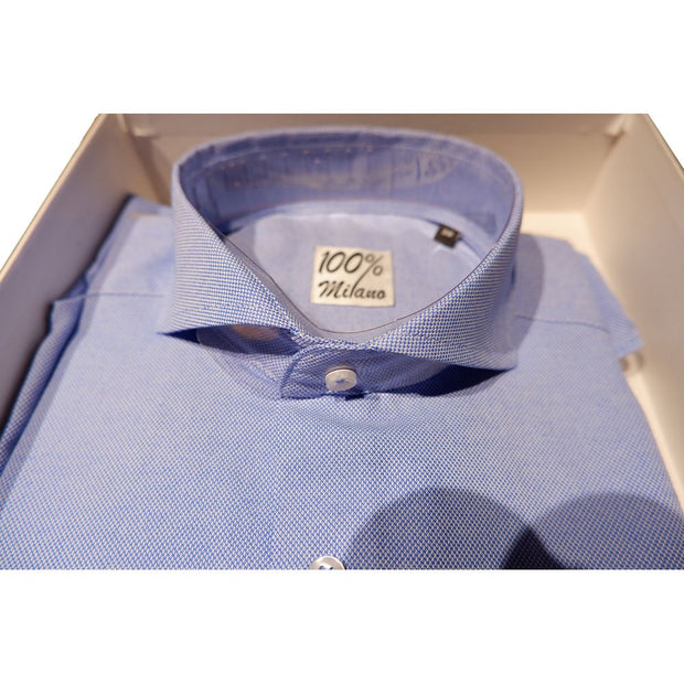 Elegant Light Blue Oxford Shirt Made in Italy