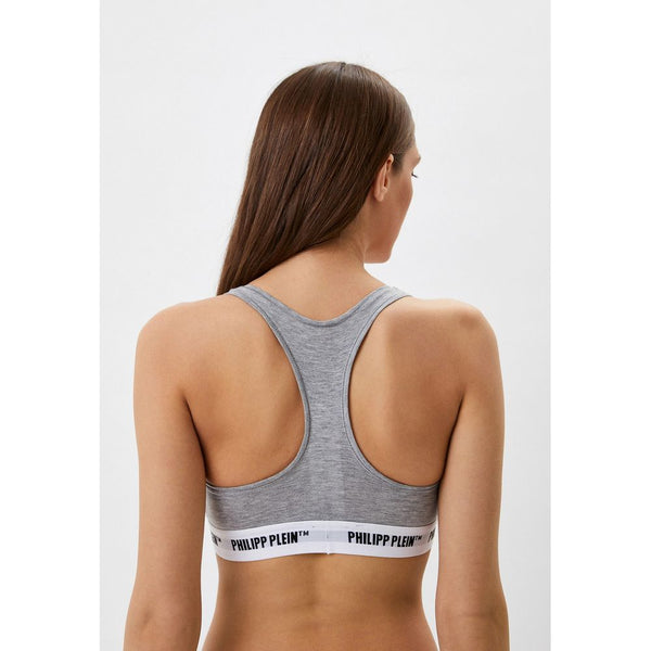 Gray Cotton Women Thong Two-Pack Philipp Plein