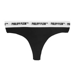 Black Cotton Women Thong Two-Pack Philipp Plein