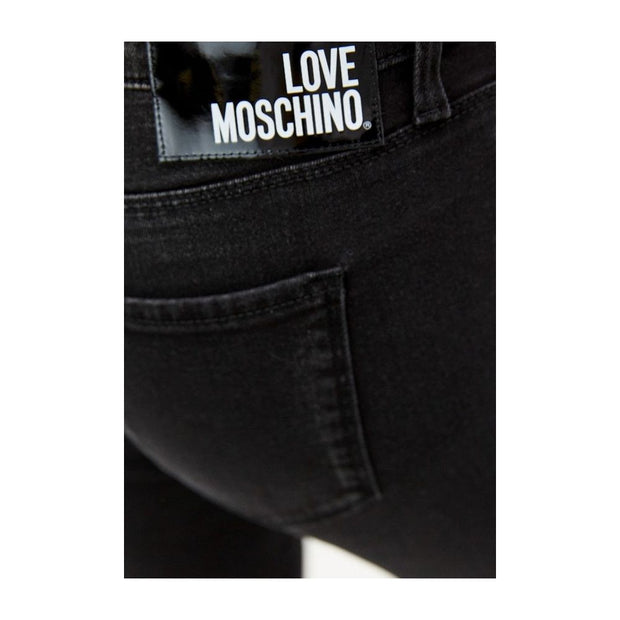 Black Cotton Women Jeans Love Moschino