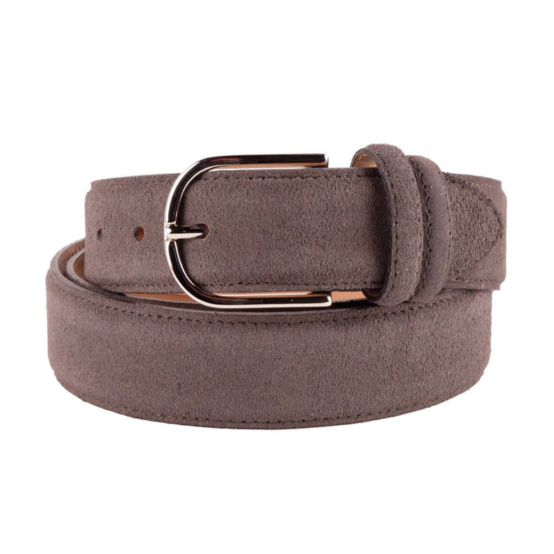 Elegant Quad of Suede Calfskin Belts Made in Italy