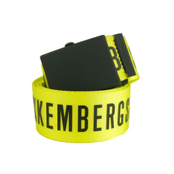 Yellow Polyester Men Belt Bikkembergs