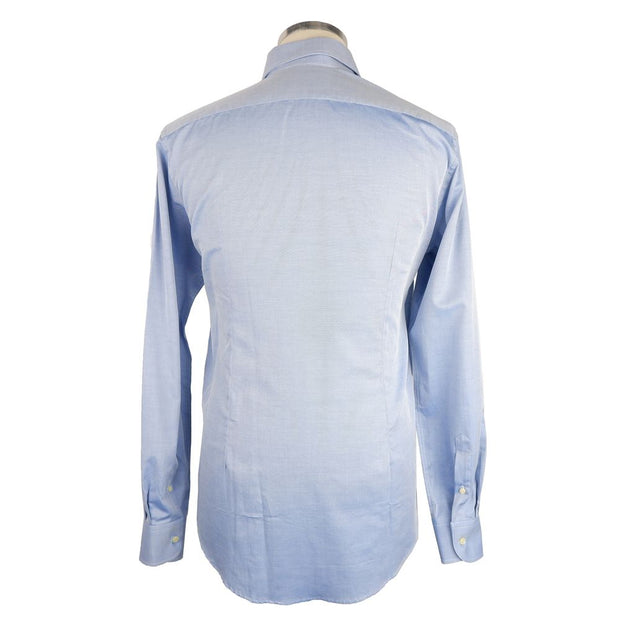 Elegant Light Blue Milano Shirt Made in Italy