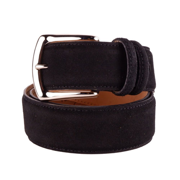 Elegant Suede Calfskin Men's Belt Made in Italy