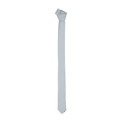 Sleek Silk Slim Tie in Chic Gray Emilio Romanelli