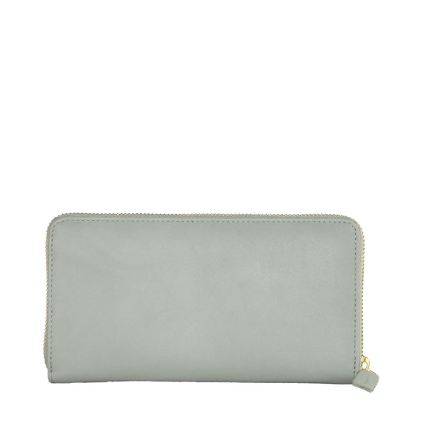 Elegant Grey Calfskin Wallet for Her Cavalli Class