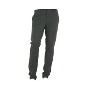 Elegant Gray Italian Cotton Trousers Made in Italy