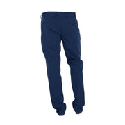 Elegant Blue Trousers for Sophisticated Men Made in Italy