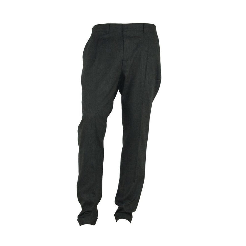 Elegant Italian Gray Trousers for Men Made in Italy