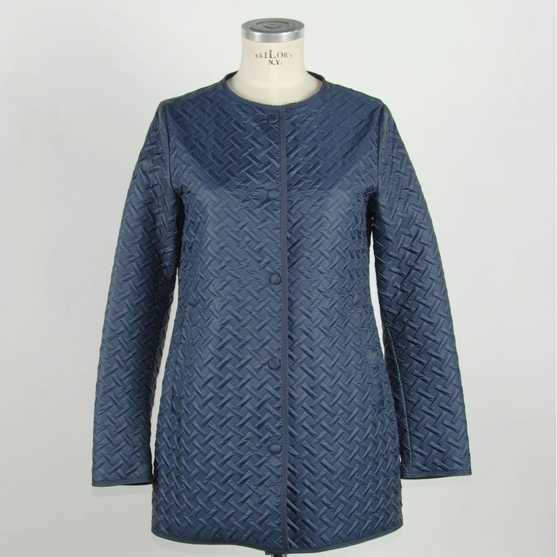 Blue Polyester Women Jacket Emilio Romanelli