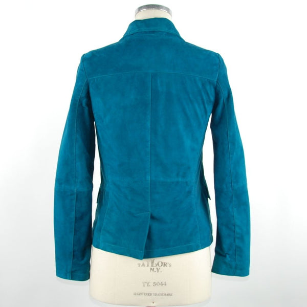 Green Leather Women Jacket Emilio Romanelli