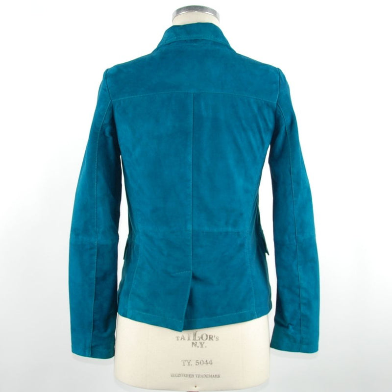 Green Leather Women Jacket Emilio Romanelli