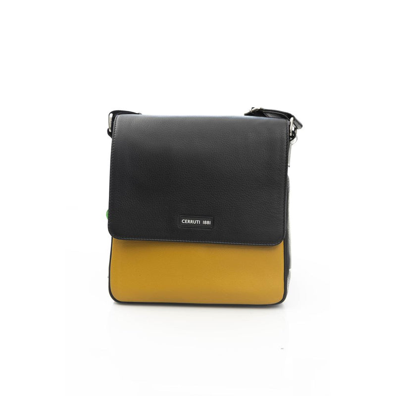 Yellow Leather Women Crossbody Bag Cerruti 1881