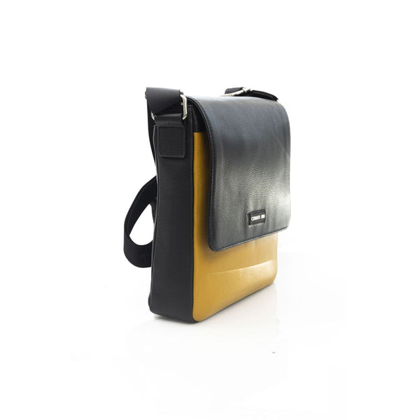 Yellow Leather Women Crossbody Bag Cerruti 1881