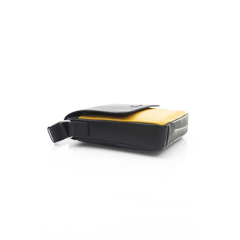 Yellow Leather Women Crossbody Bag Cerruti 1881