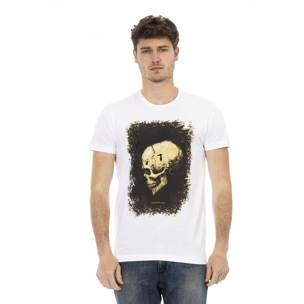 White Cotton Men's T-Shirt Trussardi Action