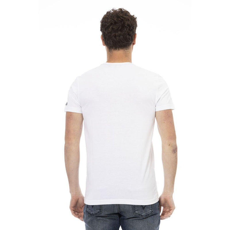 White Cotton Men's T-Shirt Trussardi Action