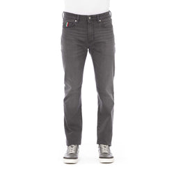 Gray Cotton Men Jeans Baldinini Trend