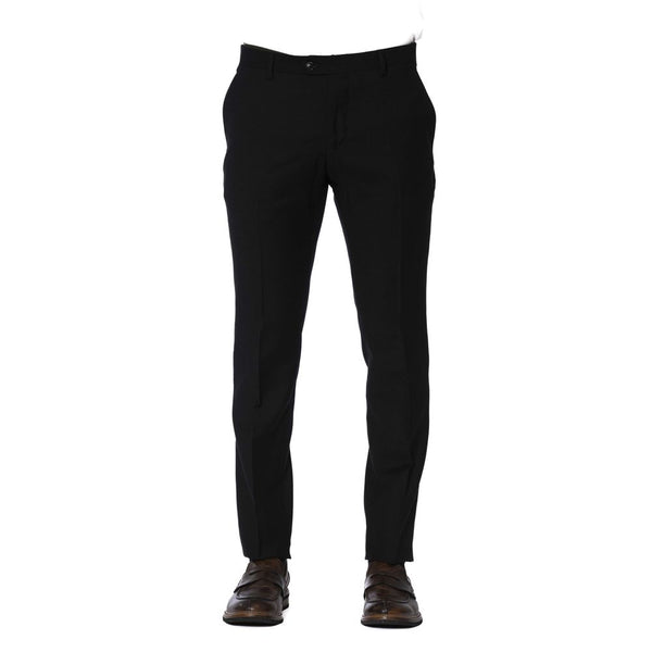 Black Wool Men Trouser Trussardi