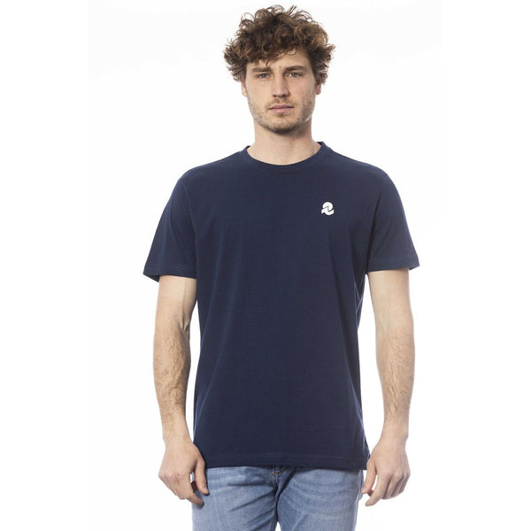 Blue Cotton Men T-Shirt Invicta
