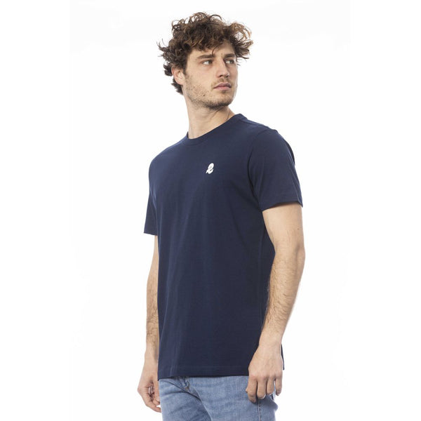 Blue Cotton Men T-Shirt Invicta